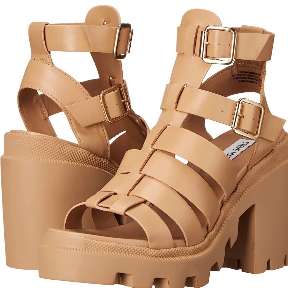 Steve Madden Tan Cosmic Heeled Sandals